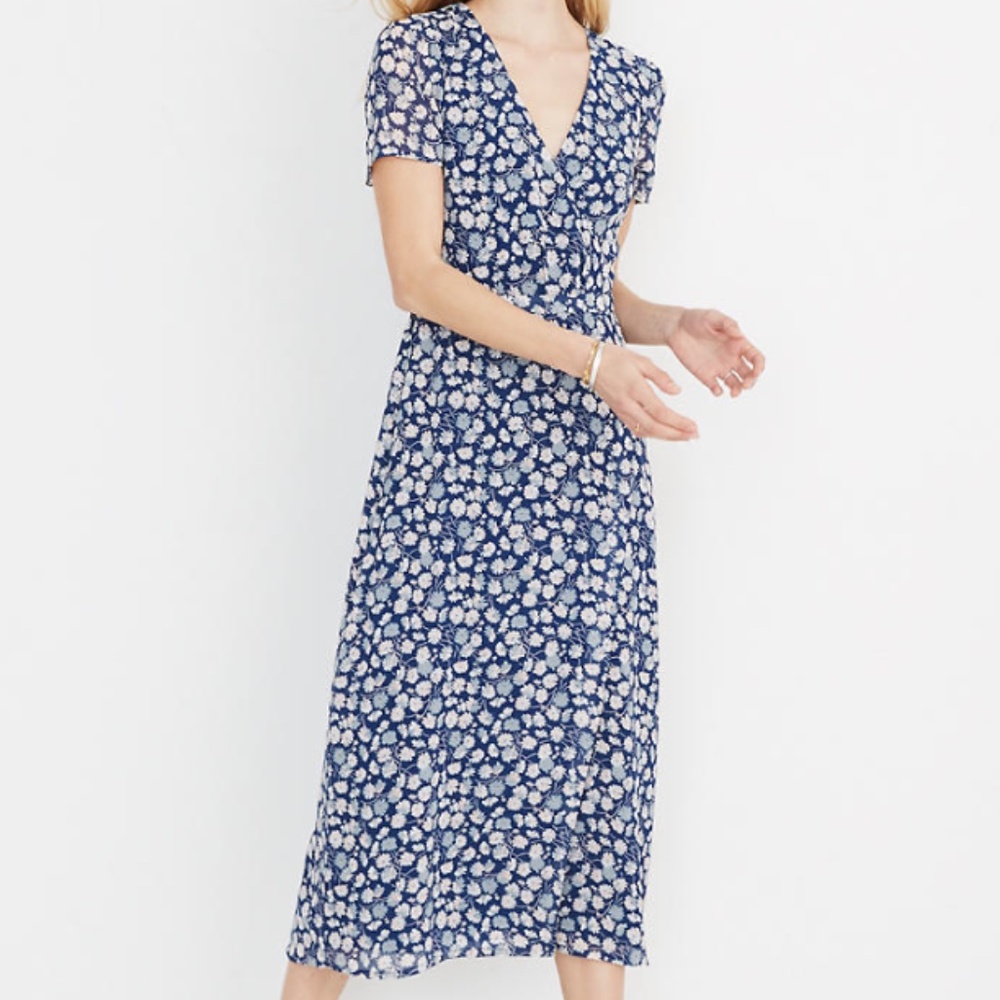 Madewell Wrap-Front Midi Dress